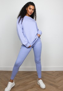 missguided blue missguided rib deep waistband leggings 