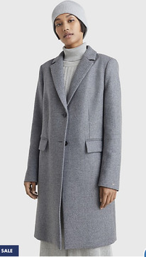 TH CLASSIC WOOL COAT Mid Grey Heather