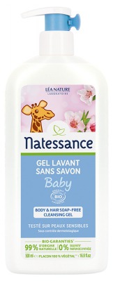 cocooncenter UK Natessance Baby Body & Hair Soap-Free Cleansing Gel Organic 500m