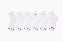 TomH ������� QUARTER TOP SOCK 6-PACK white ���