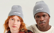 LS BEANIE WITH WORDMARK LOGO Grey