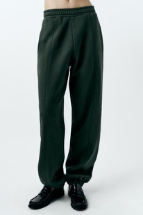 zara PANTALN JOGGER FELPA Verde