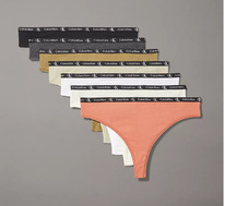 Calvinklein Calvin Klein 1996 Cotton Stretch 7-Pack Modern Thong ColorAragon Mul