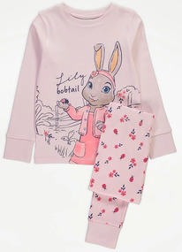 ASDA Peter Rabbit Lily Bobtail Pink Long Sleeve Pyjamas