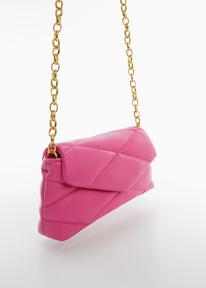 mangooutlet Gesteppte Tasche mit Kette  Fuchsia