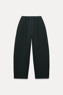zara INTERLOCK BALLOON TROUSERS