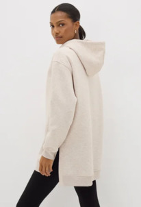Matalan Oatmeal Longline Hoodie