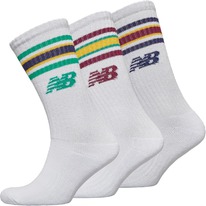 Mandmdirect New Balance Mens Three Pack Striped Crew Socks Multi