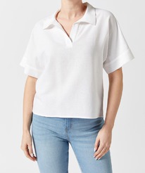 kik Bluse mit Leinenanteil Janina, cropped