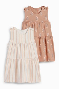 CA Multipack 2er - Blümchen - Baby-Kleid
