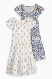  Multipack 2er - Kleid - geblümt