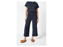 lidl Damen Wide-Leg-Hose mit Crinkle-Effekt Damen navy