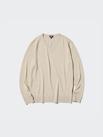 uniqlo 100 % Merinowolle Pullover (V-Ausschnitt)