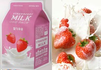 ����������� �������� ����� � ���������� �������� APieu Strawberry Milk One-Pack