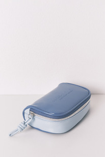 womensecret Kleine blaue Kosmetiktasche aus Lackleder Blau