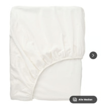 ikea BALSAMPOPPEL Spannbettlaken, wei,