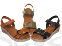 sevacalzados Blusandal Damen Ledersandalen 3122BLU