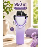 outlet46 Praktische Edelstahl-Trinkflasche 950 ml Thermobecher doppelwandig Isol