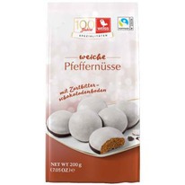 worldofsweets Weiss Weiche Pfeffernüsse mit Schokoladenboden 200g